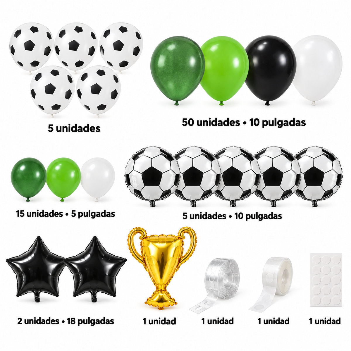 Kit De Globos Futbol Trofeo