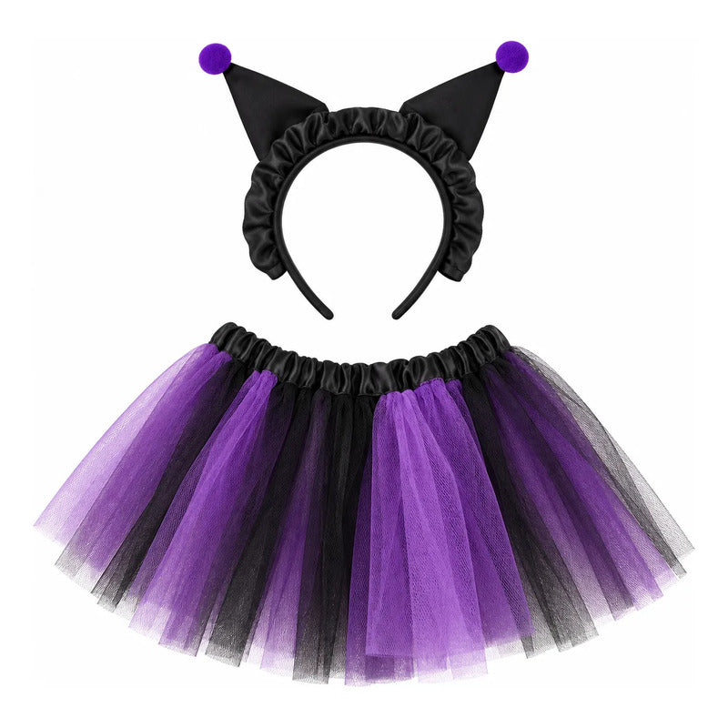 Disfraz Kuromi Tutu y Vincha