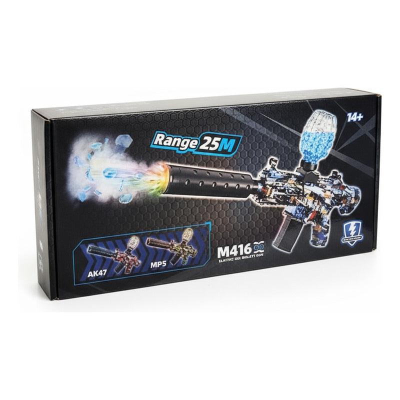 Arma Ak47 Lanza Biogel Con Luz