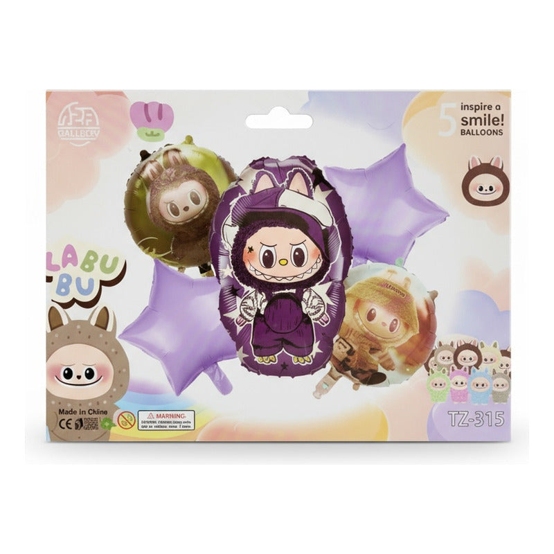 Set De Globos Labubu X5