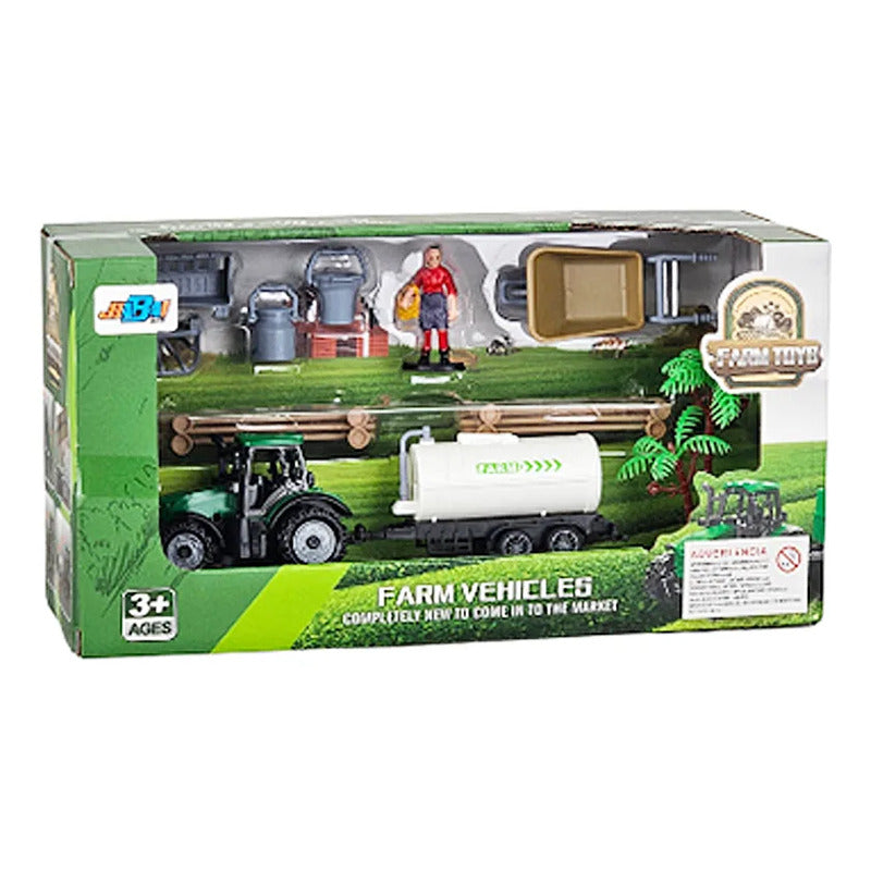 Juego De Granja Con Accesorios Y Tractor