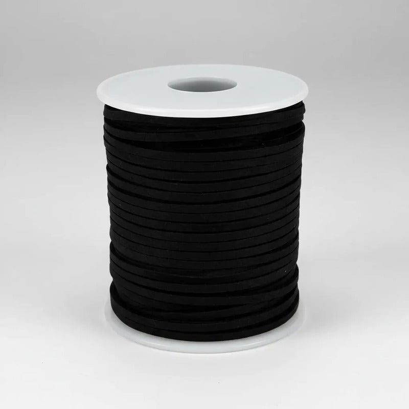 Rollo Cordón Hilo Gamuza Negro
