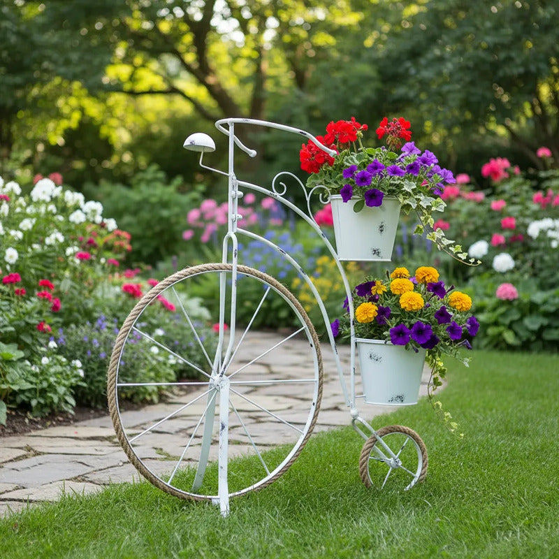 Bici Metal Con Cuerdas En Las Ruedas