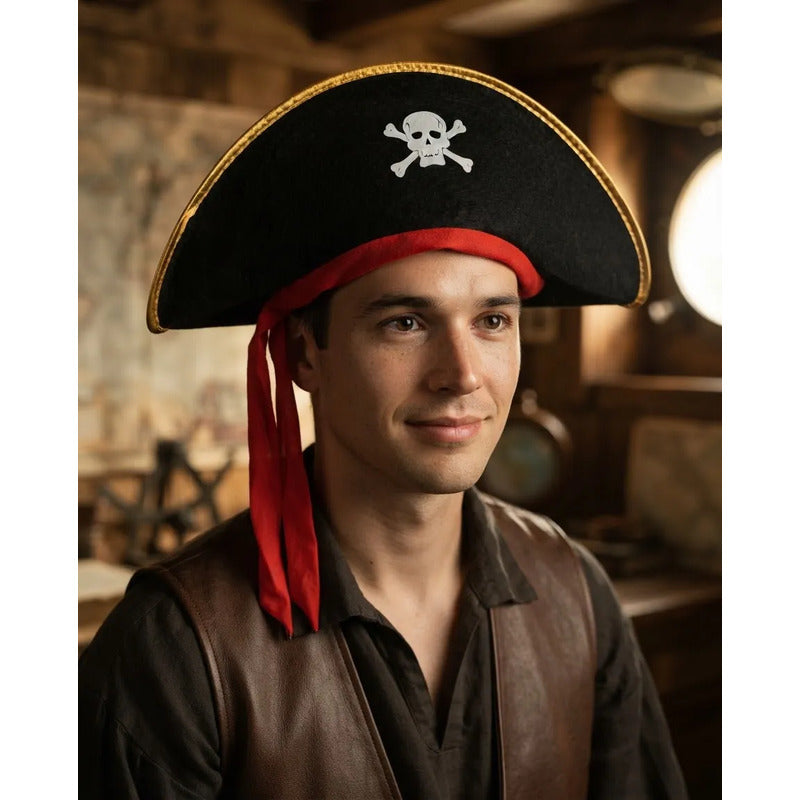 Sombrero Pirata Con Calavera