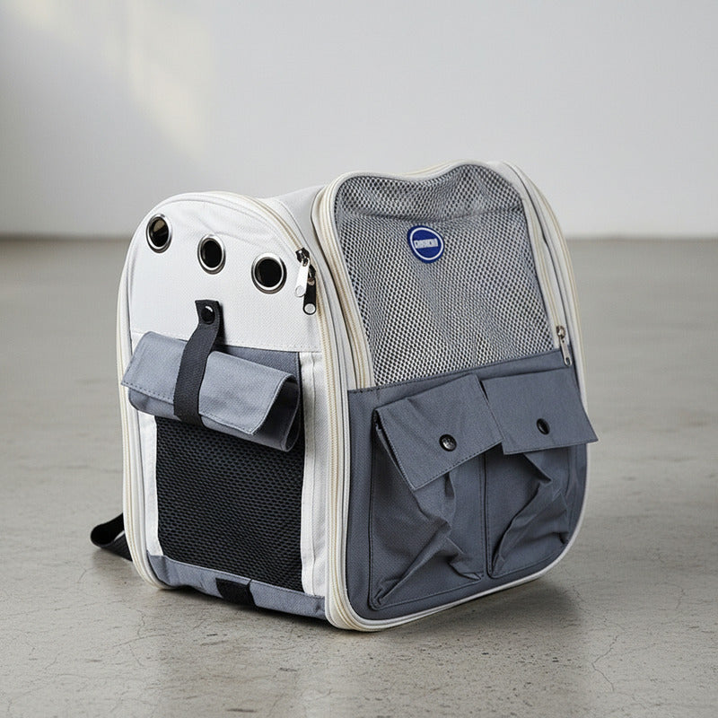 Mochila Transportadora Para Mascota Con Bolsillos 35 X 36 cm