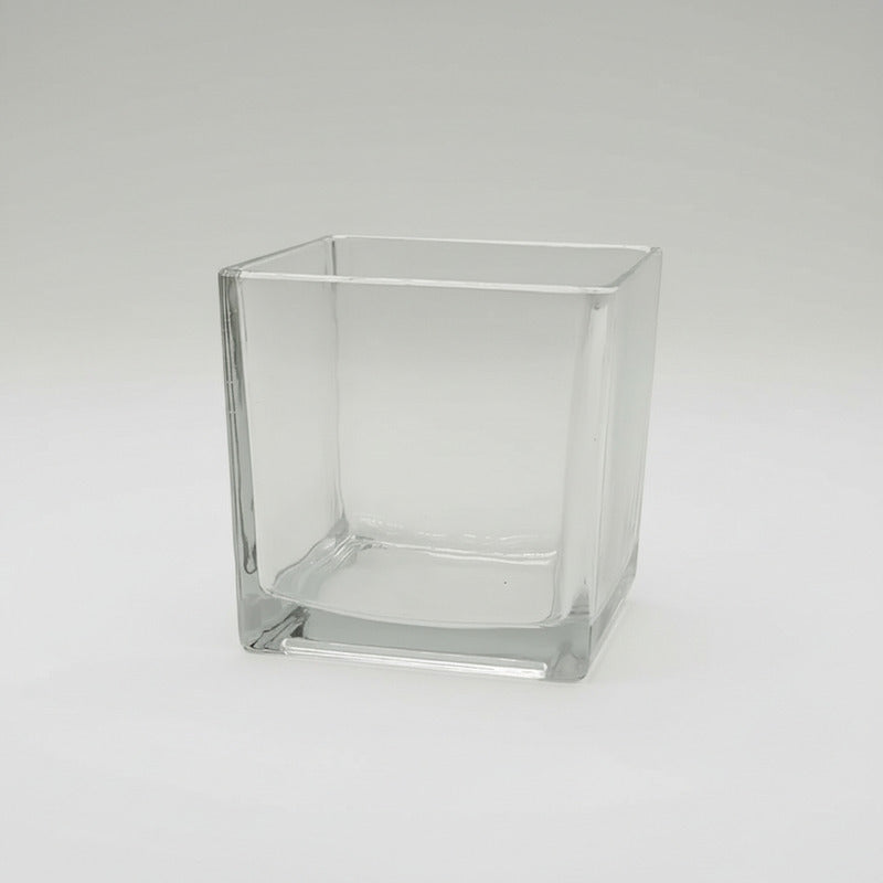 Florero Cubo De Vidrio 10 X 10 cm