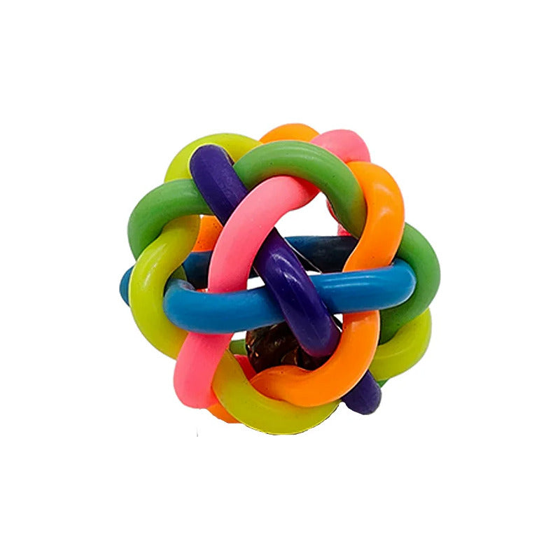 Pelota Goma De Colores Con Cascabel