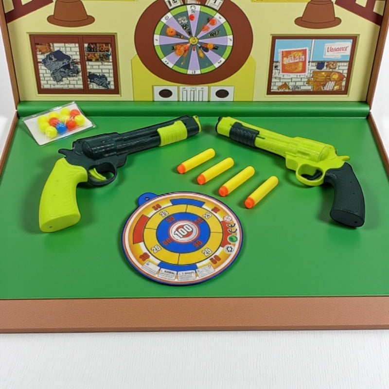 Set Pistolas De Dardos X2 - 26 X 12,5 cm
