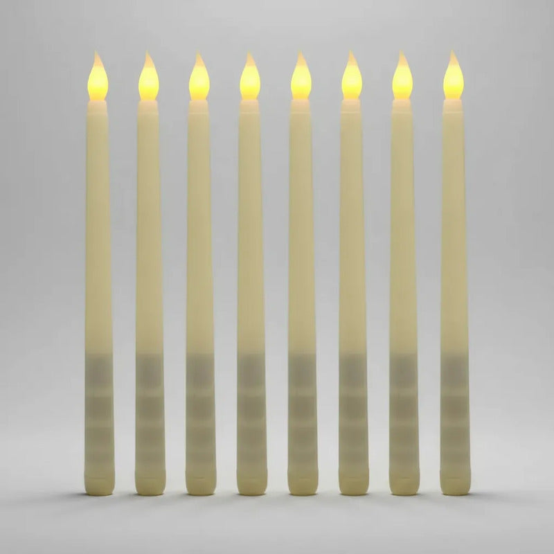 Vela Led Fina Blanco Cálido 27,5cm - X12