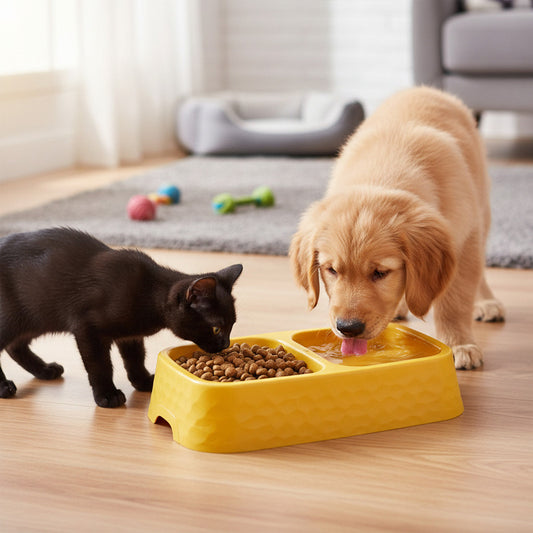 Comedero Doble Para Mascotas 24 X 5,5 cm