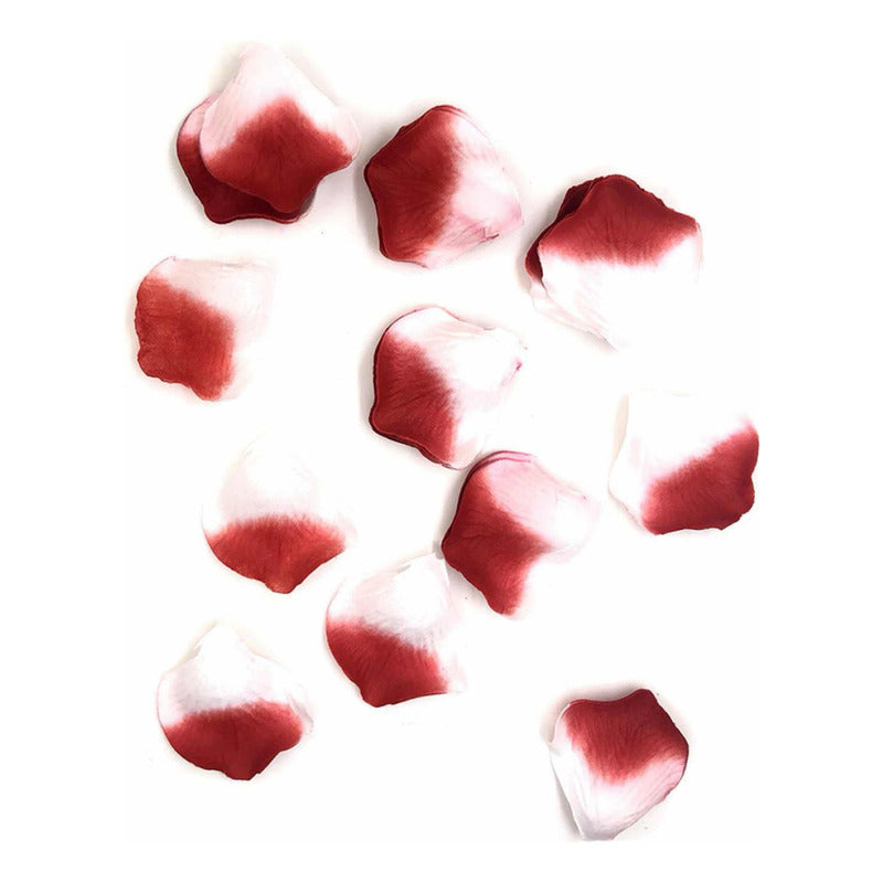 Pétalos De Rosa Blanco Y Rojo X144
