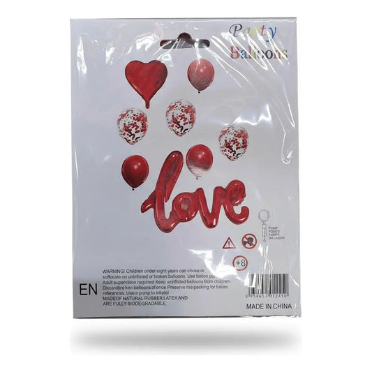 Set De Globos Love X8