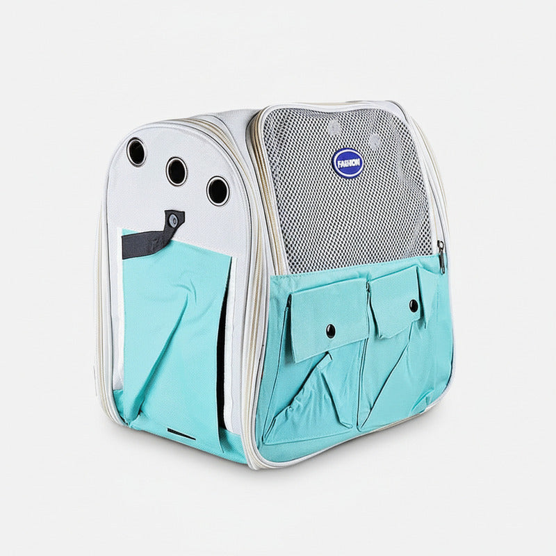 Mochila Transportadora Para Mascota Con Bolsillos 35 X 35 cm