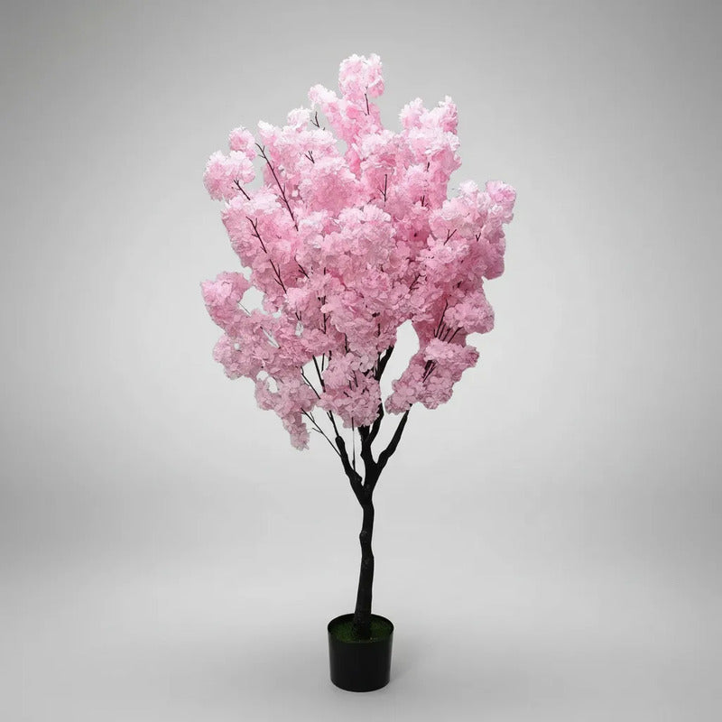 Árbol Artificial Cerezo Frondoso Con Maceta
