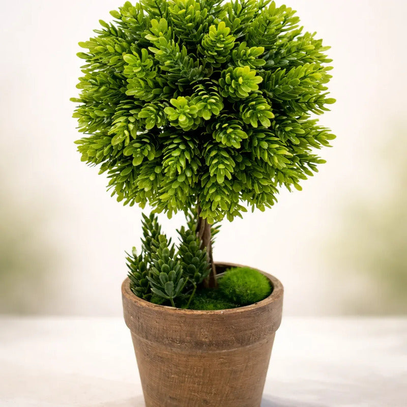 Árbol Artificial En Maceta De Cerámica