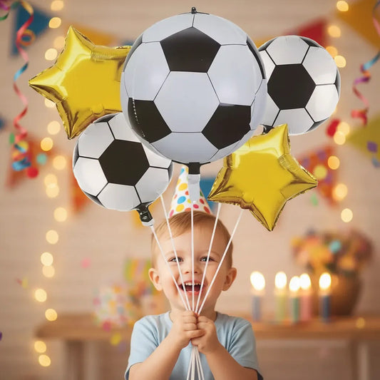 Set De Globos Pelota Futbol X5 45cm