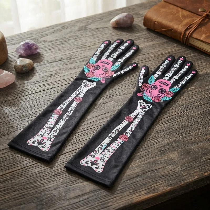 Guantes Largos Calavera