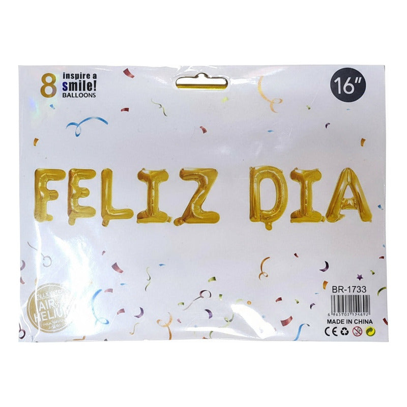 Set De Globos Feliz Día 41cm