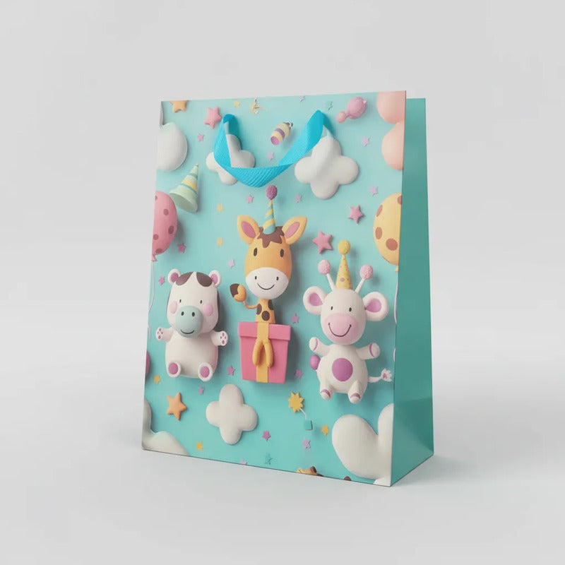 Bolsa De Regalo Chica Diseño Infantil 3D