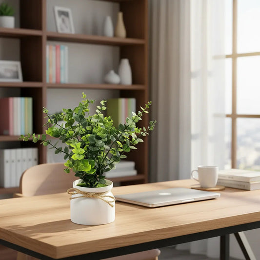 Planta Artificial Eucalipto En Maceta