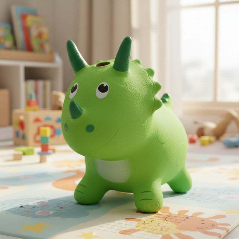 Dino Saltarín De Goma Inflable 45 X 70 cm