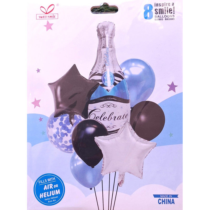 Set De Globos Botella X8