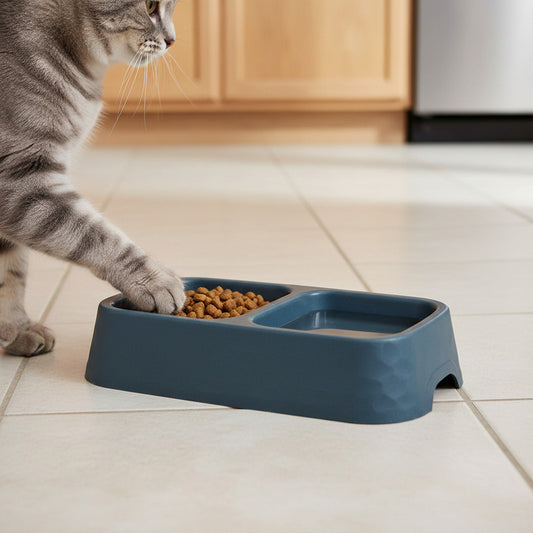 Comedero Doble Para Mascotas 24 X 5,5 cm