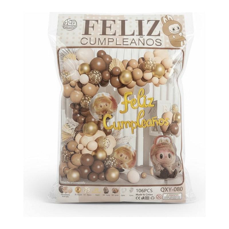 Set Arco De Globos Labubu 106pcs