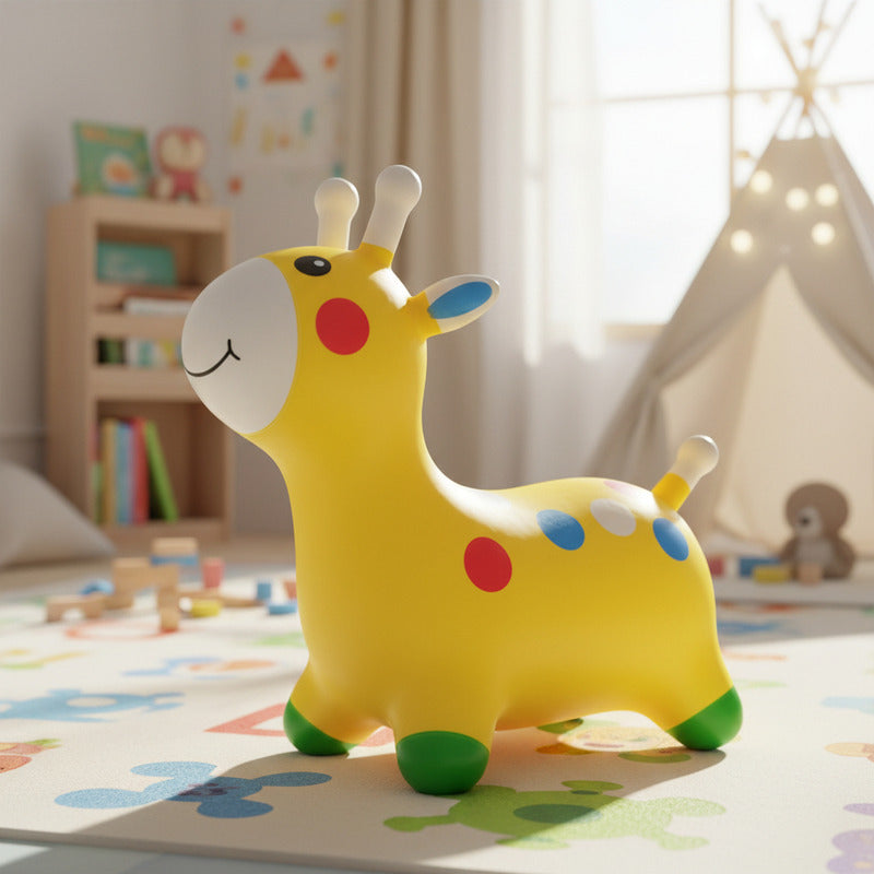 Jirafa Saltarín De Goma Inflable 65 X 54 cm