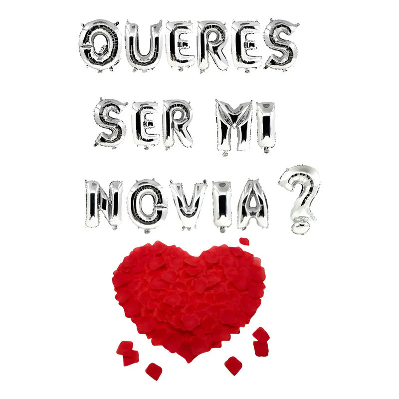 Pack de Globos Queres Ser Mi Novia?