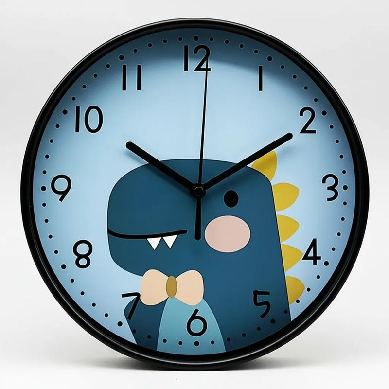 Reloj De Pared Infantil Dinosaurio