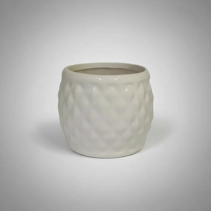 Maceta De Cerámica Texturada 9 cm