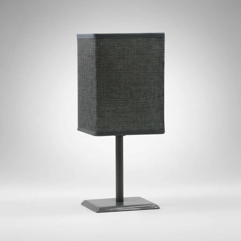 Lampara De Mesa Con Pantalla Gris 26cm Gris