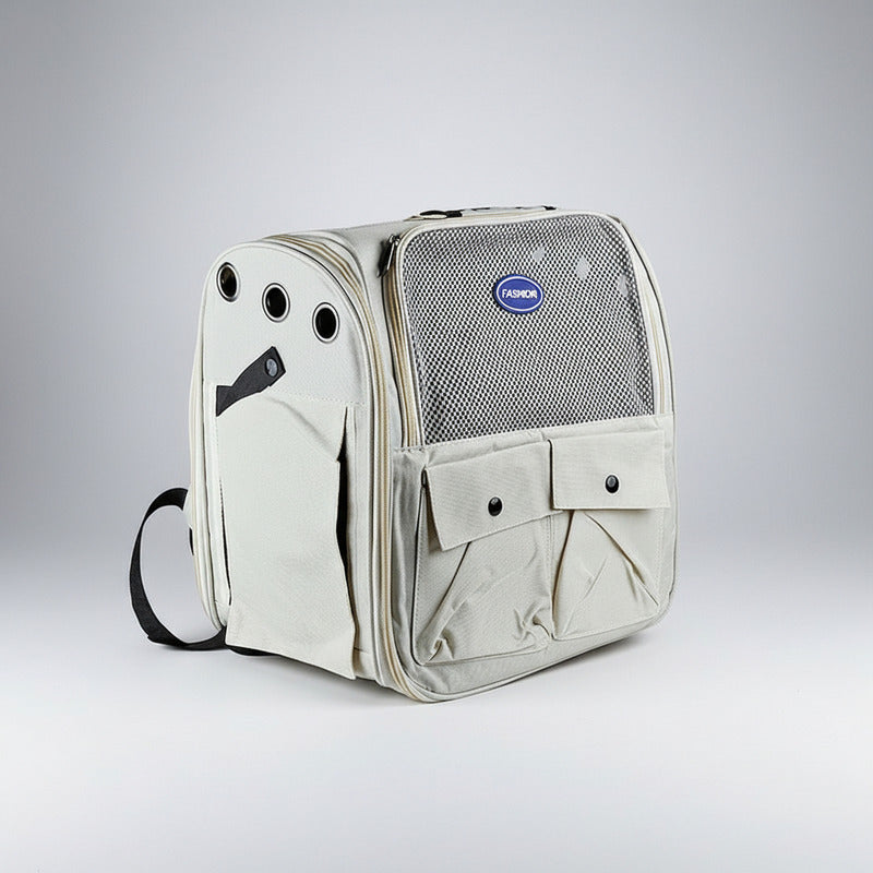 Mochila Transportadora Para Mascota Con Bolsillos 35 X 36 cm