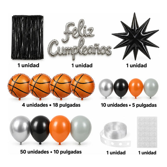 Kit Arco de Globos Basquetbol