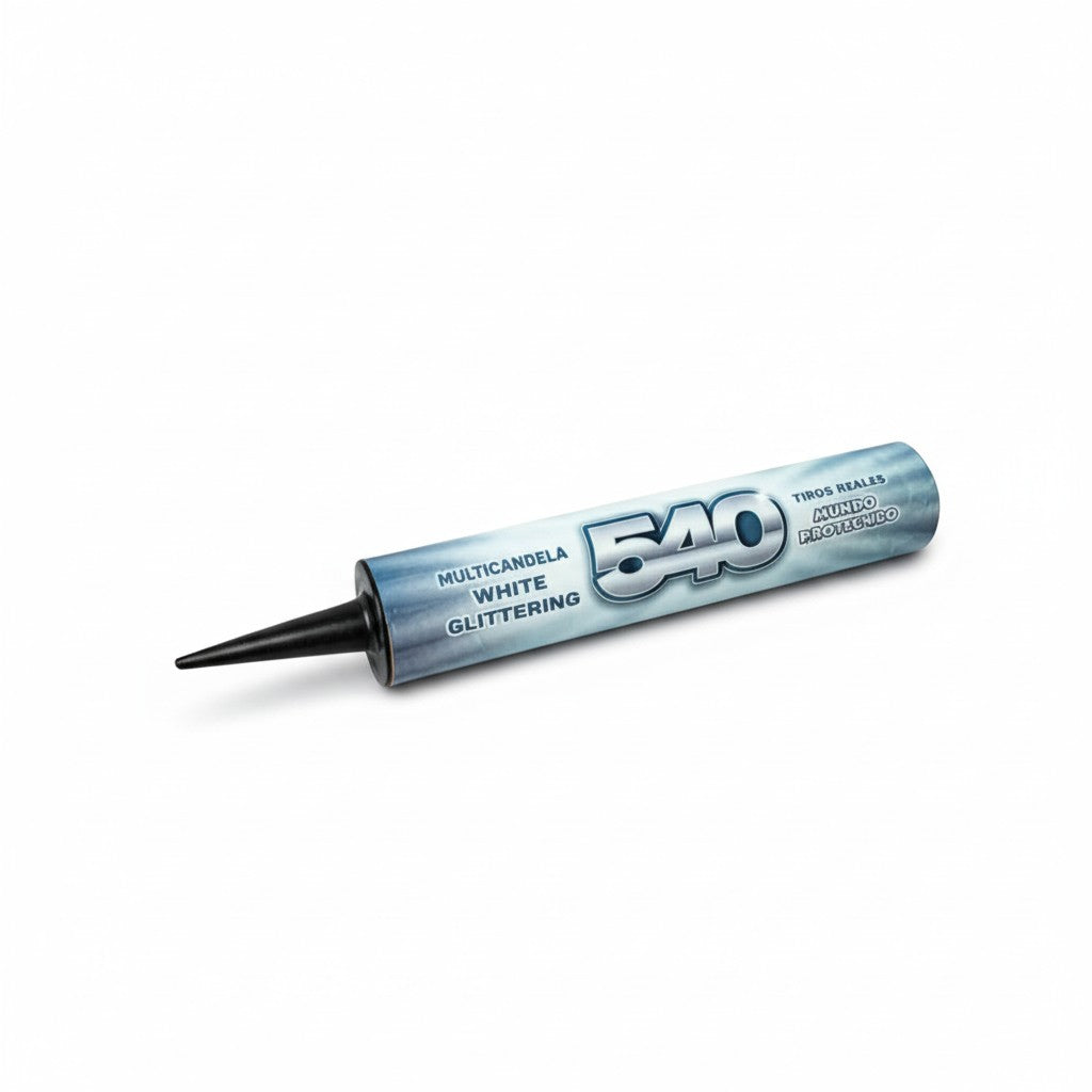 Multicandela White Glittering 540 Tiros Reales