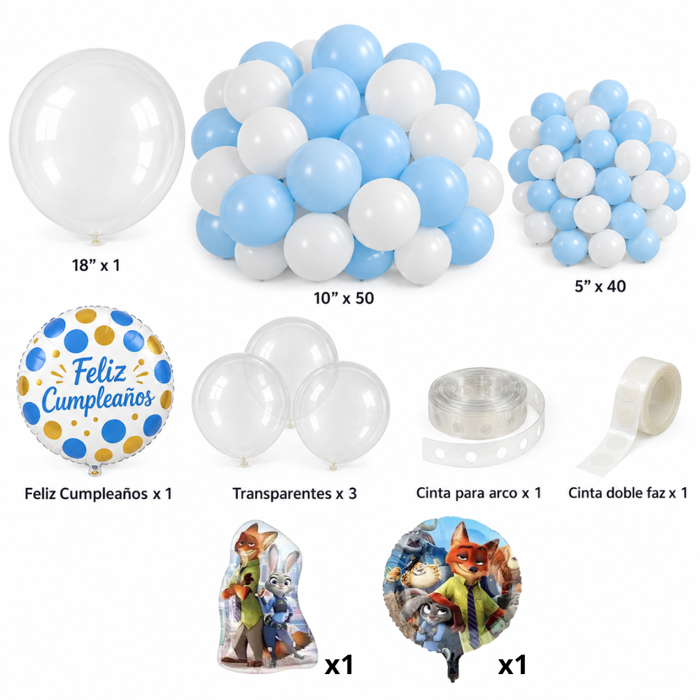 Kit De Globos Zootopia