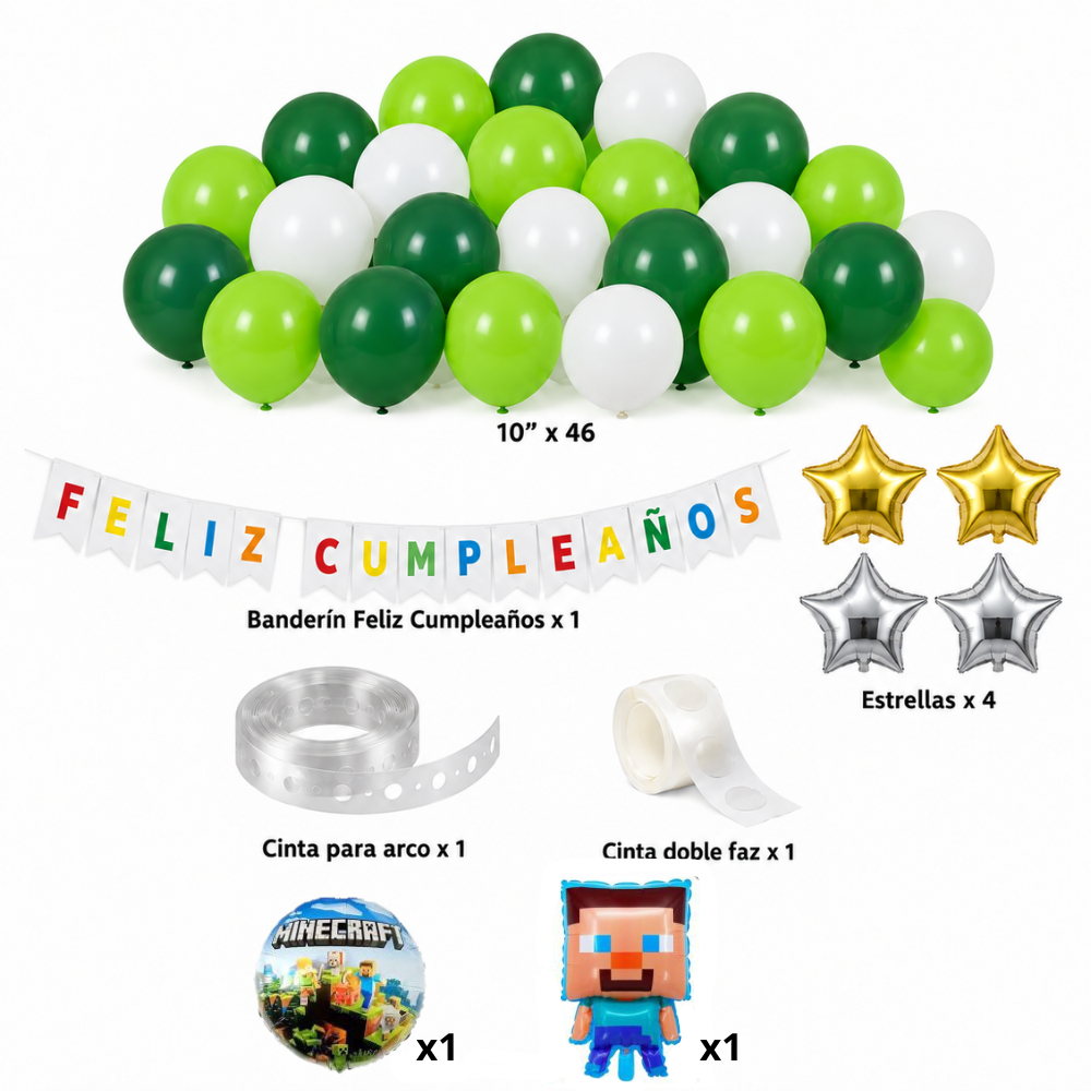 Kit de Globos Minecraft