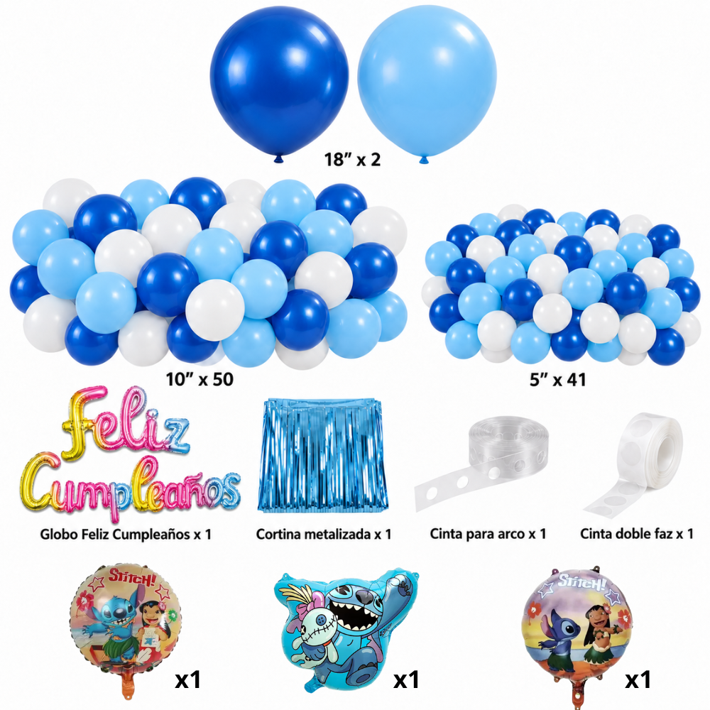 Kit Arco De Globos Stich