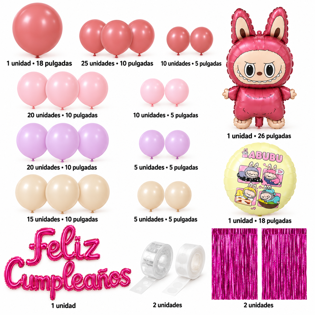 Set De Globos Labubu
