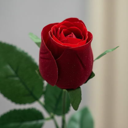 Rosa Roja De Terciopelo 55cm