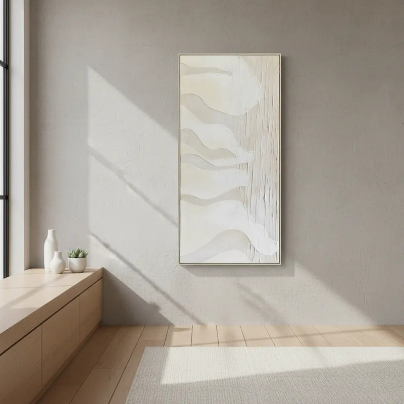 Cuadro Minimalista Contemporáneo Con Ondas