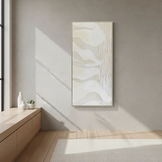 Cuadro Minimalista Contemporáneo Con Ondas