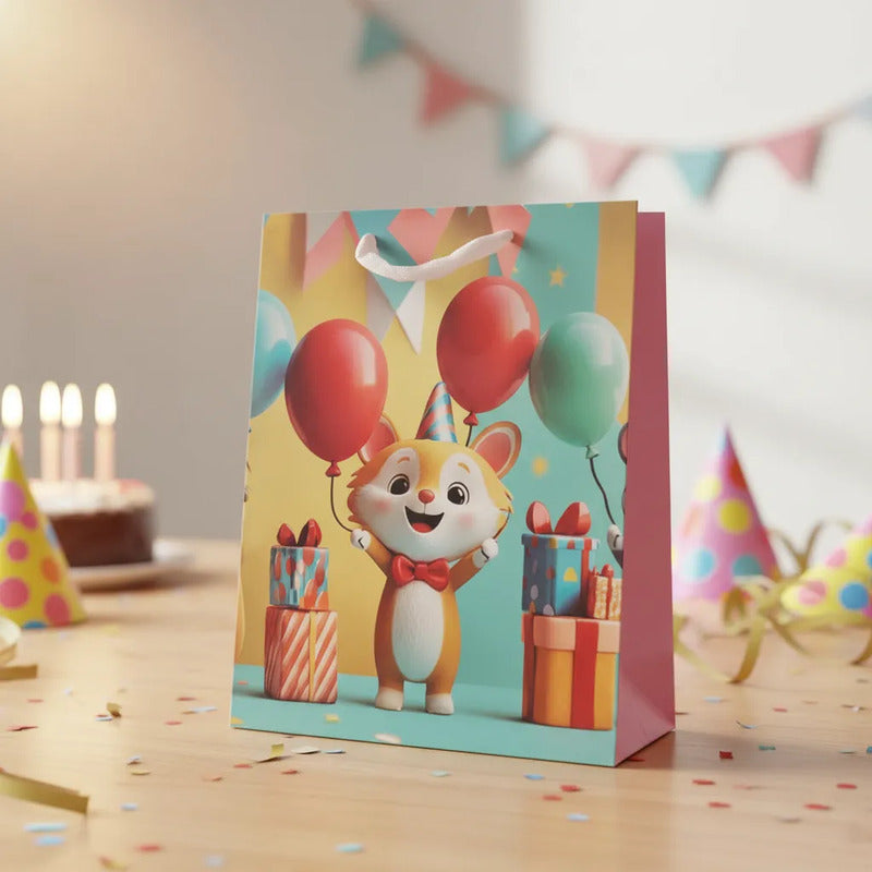 Bolsa De Regalo Chica Diseño Infantil 3D
