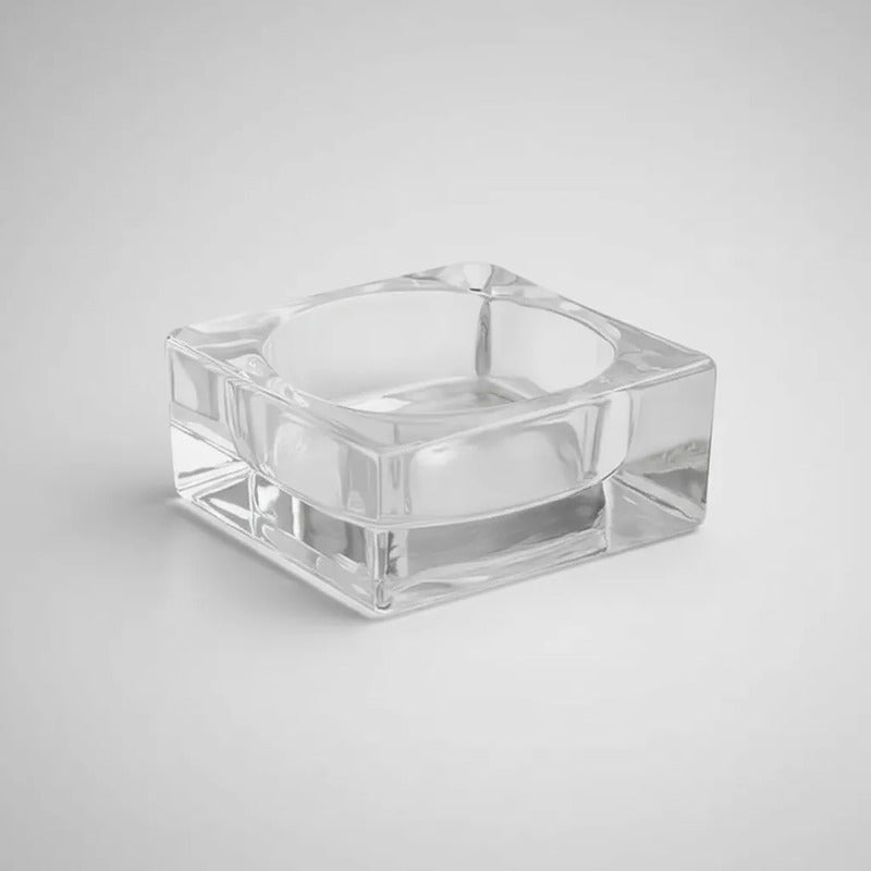Base De Vidrio Cuadrada Para Velas