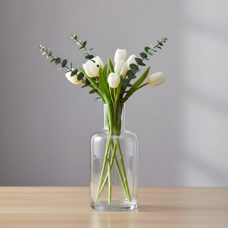 Florero Botella De Vidrio 25 X 11 cm