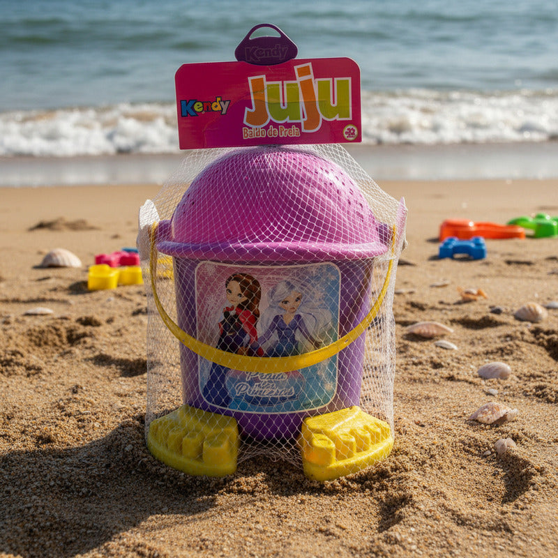 Balde De Playa Para Niña Con Accesorios 23 X 22 cm