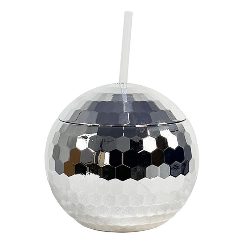 Vaso Bola De Espejo Con Sorbito 500ml