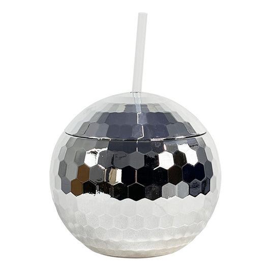 Vaso Bola De Espejo Con Sorbito