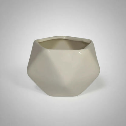 Maceta De Cerámica Poligonal Chica 7 cm